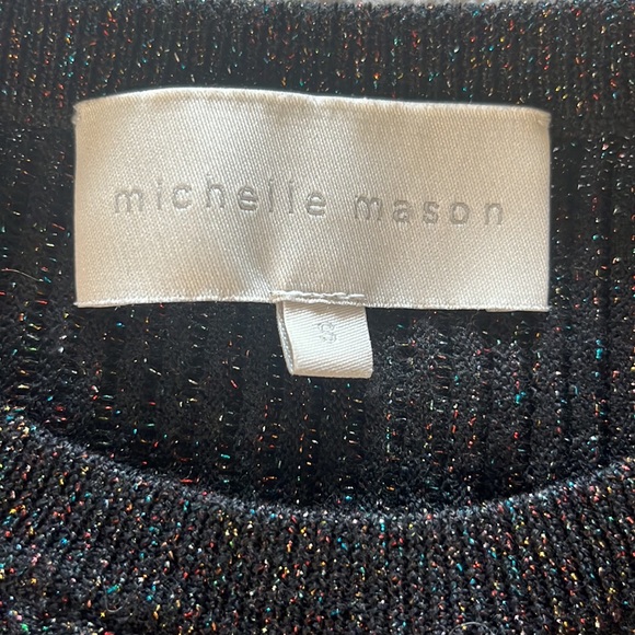 Michelle Mason Sweater from Intermix- Black, metallic, cutout detail wool Size S - Picture 3 of 5